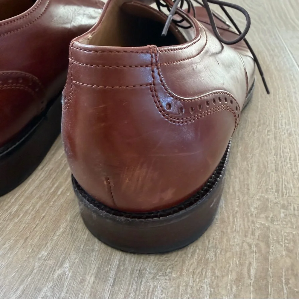 Johnston & Murphy Rich Brown Leather Derbys
